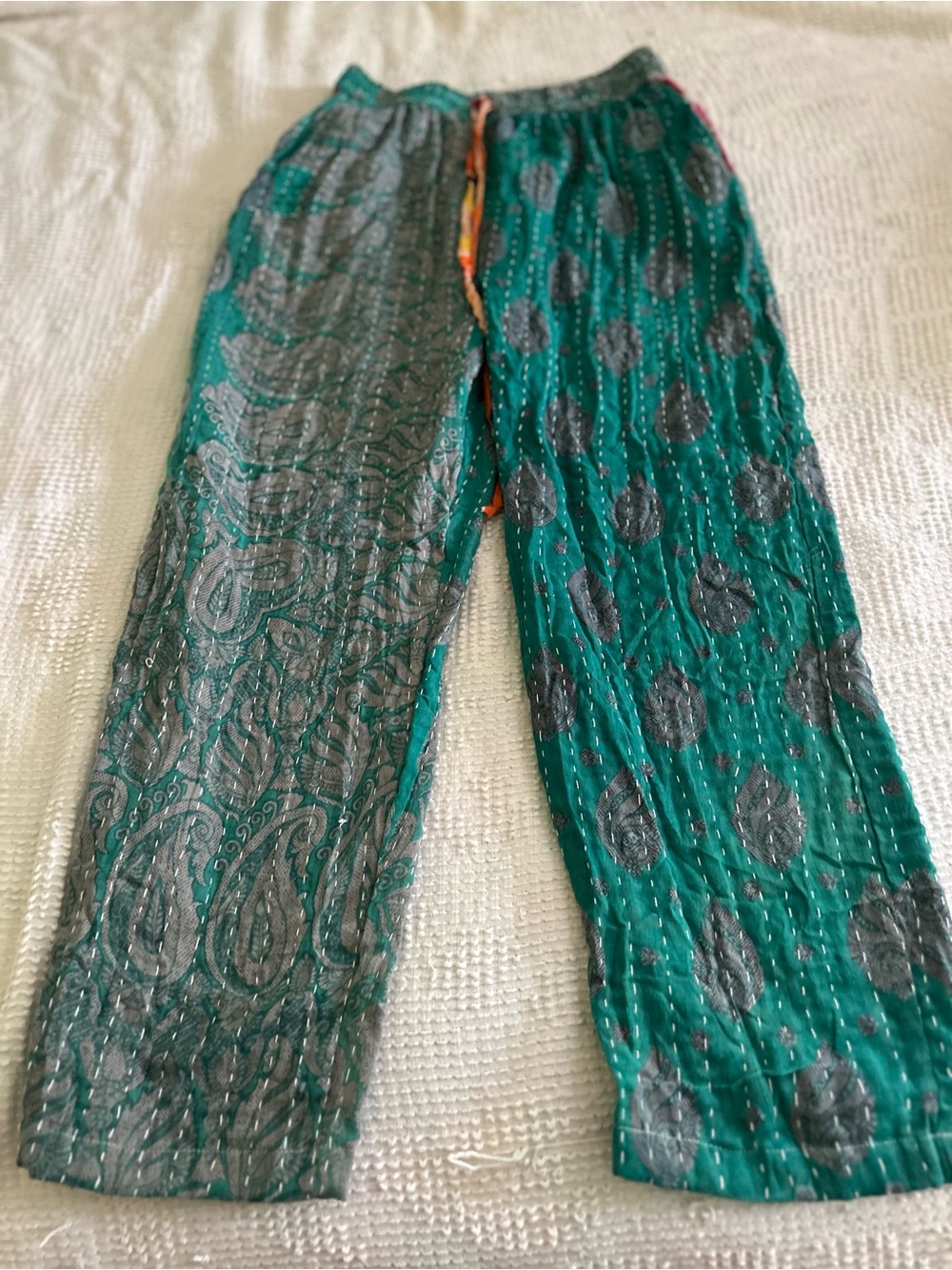 Colorful cotton Kantha pants